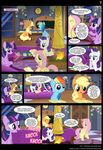  book castle comic cutie_mark english_text equine feral flutter_(mlp) fluttershy_(mlp) friendship_is_magic horn horse mammal my_little_pony night pegasus pony rainbow_dash_(mlp) rarity_(mlp) text tiara twilight_sparkle_(mlp) unicorn winged_unicorn wings writing xenoneal 