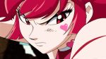  1girl animated animated_gif blood blood_lick cut cutie_honey cutie_honey_(character) grin heart kisaragi_honey magical_girl makeup re:_cutie_honey red_eyes red_hair short_hair smile solo 