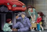  car character_request child family freckles gihren&#039;s_greed good_end gundam jill_ratoki kai_shiden mechanic miharu_ratoki milly_ratoki mobile_suit_gundam motor_vehicle siblings twintails vehicle 