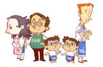 4boys :&gt; apron asami_(doubutsu_no_mori) blue_eyes brothers brown_hair child doubutsu_no_mori evil_smile freckles from_side hand_on_hip hannah_ayoubi height_difference humanization looking_at_viewer mamekichi_(doubutsu_no_mori) multiple_boys necktie orange_hair personification profile siblings simple_background smile standing sweater_vest tanukichi_(doubutsu_no_mori) tsubukichi_(doubutsu_no_mori) tsunekichi_(doubutsu_no_mori) twins vest waist_apron white_background 