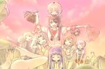  6+girls ^_^ akasaka_mamoru bag blonde_hair blue_hair breasts brother_and_sister brown_hair camera carrying chie_rumiko closed_eyes everyone furude_rika green_hair hanyuu happy higurashi_no_naku_koro_ni horns houjou_satoko houjou_satoshi hug irie_kyousuke large_breasts long_hair maebara_keiichi mary_janes multiple_boys multiple_girls neck_ribbon necktie oka_(umanihiki) ooishi_kuraudo outdoors pantyhose plaid plaid_skirt ponytail ribbon ryuuguu_rena school_bag school_uniform serafuku shoes short_hair shoulder_carry siblings sisters skirt smile sonozaki_mion sonozaki_shion sunset takano_miyo tomitake_jirou twins v very_long_hair vest 