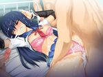  angel_beats! artist_request bed blue_hair blush bra bra_pull bukkake censored cum cum_in_pussy cum_on_body cum_on_lower_body cum_on_upper_body cumshot ejaculation gangbang group_sex highres lingerie long_hair masturbation missionary multiple_penises panties panties_aside penis rape school_uniform sex shiina_(angel_beats!) shirt_lift skirt skirt_lift tied tied_up underwear vaginal wink 