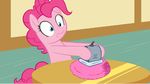  acstlu animated blue_eyes equine female feral friendship_is_magic fur hair holding horse inside mammal my_little_pony pink_fur pink_hair pinkie_pie_(mlp) pony solo table 