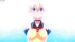  animated animated_gif blonde_hair blue_eyes bouncing_breasts breasts fangs fino_bloodstone long_hair lowres open_mouth ponytail smile yuusha_ni_narenakatta_ore_wa_shibushibu_shuushoku_wo_ketsui_shimashita. 