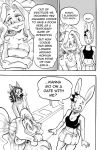  bandage breasts cleavage clothed clothing daigaijin duo equine furryfight_chronicles lagomorph mammal monkey muko primate rabbit tasha_(furryfight_chronicles) zebra 