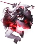  akira_(kadokawa) anchorage_oni elbow_gloves gloves kantai_collection long_hair official_art pale_skin red_eyes shinkaisei-kan transparent_background white_hair 