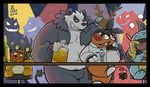  alcohol anthro bar bear beartic beer beverage biceps big_muscles blush boar clothing dedenne drunk electabuzz eyes_closed faceless_male fur leaf machoke male mammal marshtomp martini mouse muscles nintendo one_eye_closed panda pangoro pignite pok&#233;mon pok&eacute;mon porcine public rodent sweater takataka takataka_(character) teki typhlosion video_games wink 