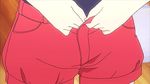  animated animated_gif koshigaya_komari lowres non_non_biyori pulled_by_self screencap shorts shorts_pull solo undressing unzipping 