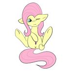  alpha_channel equine female feral fluttershy_(mlp) friendship_is_magic fur green_eyes hair horse long_hair lovingponi lovingpony mammal my_little_pony pegasus pink_hair plain_background pony pussy solo transparent_background wings yellow_fur 