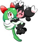  blush duo female gothorita jigglybutts kirlia kissing lips nintendo pok&#233;mon pok&eacute;mon video_games 