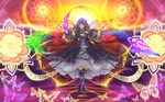  3_jiao_xian_er bad_anatomy bad_feet bug butterfly dress error flower_(symbol) gradient_hair highres hijiri_byakuren hokkai insect long_hair looking_at_viewer multicolored_hair solo sorcerer's_sutra_scroll touhou 