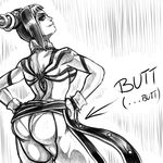  ass han_juri joe_shimamura monochrome pltnm06ghost solo street_fighter street_fighter_iv super_street_fighter_iv 