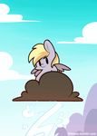  animated blonde_hair chibi chubby cloud cute cutie_mark derpy_hooves_(mlp) equine eyes_closed female feral friendship_is_magic fur grey_fur hair horse jumping lifeloser lighting lightning long_hair mammal my_little_pony open_mouth outside pegasus pony sky smile solo storm_cloud tongue wings 