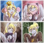  amber_eyes blonde_hair blush choat clothing dennybutt derpy_hooves_(mlp) equine female feral food friendship_is_magic fur grey_fur hair horse long_hair looking_at_viewer mammal mittens muffin my_little_pony open_mouth pegasus pony scarf shirt smile snowflake solo sweater teeth tongue tongue_out wings yellow_eyes 