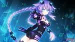  bodysuit choujigen_game_neptune cleavage purple_heart wallpaper 