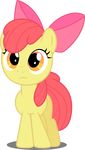  amber_eyes apple_bloom_(mlp) confused cub equine felix-kot female feral friendship_is_magic hair horse looking_at_viewer mammal my_little_pony plain_background pony red_hair solo transparent_background young 