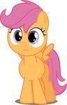  confused cub equine felix-kot female feral friendship_is_magic hair horse looking_at_viewer mammal my_little_pony pegasus plain_background pony purple_eyes purple_hair scootaloo_(mlp) solo transparent_background wings young 
