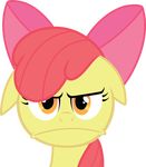  alpha_channel amber_eyes apple_bloom_(mlp) cub equine felix-kot female feral friendship_is_magic frown hair hi_res horse looking_at_viewer mammal my_little_pony plain_background pony red_hair solo transparent_background young 