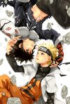  2boys black_hair blonde_hair blue_eyes child kumatani male male_focus mask menma menma_(naruto) multiple_boys naruto naruto:_road_to_ninja naruto_shippuuden open_mouth short_hair uzumaki_naruto yaoi 