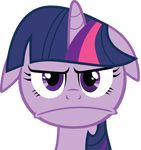  alpha_channel equine felix-kot female feral friendship_is_magic frown hair hi_res horn horse looking_at_viewer mammal my_little_pony plain_background pony purple_eyes solo transparent_background twilight_sparkle_(mlp) two_tone_hair unicorn 