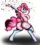  anthro anthrofied big_butt blue_eyes breasts butt confetti cutie_mark equine female friendship_is_magic hair horse legwear mammal my_little_pony nude pink_hair pink_hjair pinkie_pie_(mlp) pony side_boob solo standing stockings suirano 