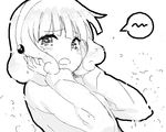  blush chiyingzai d: drawr greyscale hairband hands_on_own_face kise_yayoi looking_at_viewer monochrome oekaki open_mouth precure short_hair smile_precure! solo spoken_blush tears upper_body 