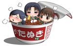  chibi cup cup_ramen duplicate food fukuzawa_yumi in_container in_cup jpeg_artifacts katwu_(gensou_ninja_yashiki) maria-sama_ga_miteru minigirl mizuno_youko multiple_girls noodles ogasawara_sachiko ramen 