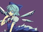  aryus bad_id bad_pixiv_id blue_eyes blue_hair cirno ribbon short_hair smile solo touhou wings 