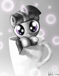 bubble bubbles cup cute equine female feral friendship_is_magic grey_background horn horse looking_at_viewer mammal mug my_little_pony neko-me plain_background pony purple_eyes solo twilight_sparkle_(mlp) unicorn young 