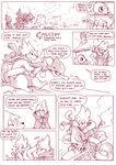  black_and_white building buizel cloak clothing comic dialog english_text female fight floatzel male monochrome nintendo octillery pok&#233;mon pok&eacute;mon scarf sheer_(artist) sibling sitting skrelp smile smoke text uncolored video_games young 