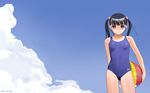  flat_chest hizashi_no_naka_no_real school_swimsuit swimsuit tsutsumi_kinuka twintails 