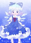  blue_eyes blue_hair child cirno fairy female highres ice ice_wings touhou wings zatsuni 