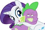  2013 creepy dragon equine expressions facial_expressions female feral friendship_is_magic hair happy horn horse long_hair male my_little_pony nightmare_fuel open_mouth parody pony rarity_(mlp) smile spike_(mlp) tongue unicorn what what_has_science_done 