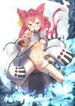  animal_ears bangle bare_legs black_panties blazblue blazblue:_chronophantasma blush bracelet breasts candy cat_ears cat_tail elizax9x food glasses hair_ribbon highres jewelry kokonoe lollipop long_hair loose_panties magnet multiple_tails naughty_face navel no_shirt orange_eyes panties pince-nez pink_hair ponytail pussy ribbon see-through sidelocks slippers slit_pupils small_breasts smile tail underwear undressing wide_sleeves 