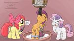  anus apple_bloom_(mlp) bdsm bondage bound cmc cub cum cum_inflation cutie_mark_crusaders_(mlp) equine excessive_cum female feral friendship_is_magic group horn horse inflation mammal my_little_pony pegasus pony pussy scootaloo_(mlp) smudge_proof sweetie_belle_(mlp) tears unicorn wings young 