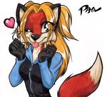  blonde_hair canine female fox green_eyes hair mammal maxine_red royal-pain-in-the-ass solo 