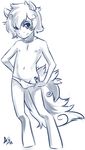  child cutie_mark equine hooves horse human humanized looking_at_viewer mammal monochrome navel nipples original_character plain_background pony simple_background solo topless underwear white_background young 