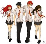  2boys 2girls black_hair ginny_weasley green_eyes harry_james_potter harry_potter hermione_granger long_hair multiple_boys multiple_girls red_hair ron_weasley short_hair 