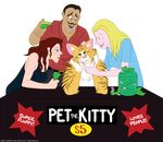  cash cat feline human kobi_lacroix mammal money petting plain_background transparent_background 