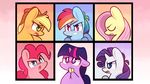  applejack_(mlp) blonde_hair blue_eyes chibi cowboy_hat cute equine female feral fluttershy_(mlp) friendship_is_magic green_eyes group hair hat horn horse lifeloser mammal multi-colored_hair my_little_pony pegasus pink_hair pinkie_pie_(mlp) pony purple_eyes purple_hair rainbow_dash_(mlp) rainbow_hair rarity_(mlp) tickets twilight_sparkle_(mlp) unicorn wings 