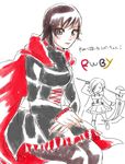  chibi copyright_name pixiv_manga_sample ruby_rose rwby sketch smile translation_request 