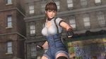  1girl breasts brown_hair dead_or_alive dead_or_alive_5 gloves hitomi hitomi_(doa) large_breasts official_art solo tecmo 