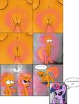  breasts child clitoris comic crossover dialog duo equine female friendship_is_magic hooves horse human invalid_tag lisa_simpson mammal my_little_pony navel nipples pony pussy text the_simpsons tkc transformation twilight_sparkle_(mlp) young 