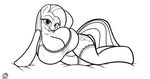  anthro badgerben big_breasts breasts cleavage clothed clothing cutie_mark equine female friendship_is_magic horse huge_breasts hyper hyper_breasts looking_at_viewer mammal monochrome my_little_pony pinkamena_(mlp) pinkie_pie_(mlp) pony smile solo underwear 