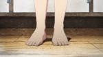  2girls animated animated_gif barefoot bouncing_breasts breasts feet hyakka_ryouran_samurai_bride hyakka_ryouran_samurai_girls miyamoto_musashi_(hyakka_ryouran) multiple_girls undressing yagyuu_juubei_(hyakka_ryouran) 