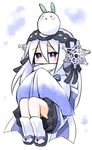  blush duel_monster ghostrick_yuki-onna hairband hexagram kugelschreiber long_hair long_sleeves purple_eyes snow_bunny solo star_of_david white_hair yuu-gi-ou 