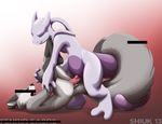  2013 2_toes anal anal_penetration anthro bald balls barefoot black_nose butt censored chubby cum cum_in_ass cum_inside cum_on_butt cum_on_penis cum_string erection eyes_closed fur gay grey_fur hi_res legendary_pokemon lying male mewtwo nintendo nude on_back open_mouth orgasm penetration penis pink_penis pok&eacute;mon purple_nose raised_leg sex shiuk standing tongue video_games white_fur 