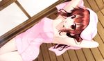  brown_hair game_cg hayakawa_harui lass red_eyes shoujo_shiniki_shoujo_tengoku towel tsukamine_miori 