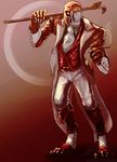  abstract_background brown_skin cane cigar dedan digitigrade lenalis male monster off(game) suit white_eyes 