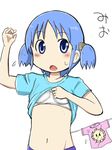  bra naganohara_mio nichijou shirt_lift underwear undressing zubatto 